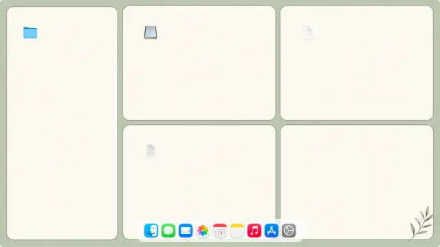 Basic — wallpaper, icons and Dock preview