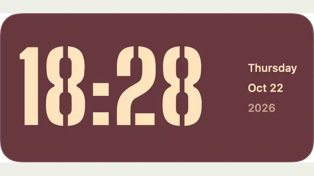 Condensed Moment — widget preview with demo data