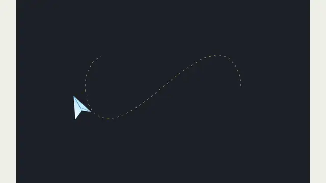 Paper Plane Mail — native cursor effect preview