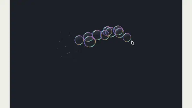 Soap Bubbles — native cursor effect preview