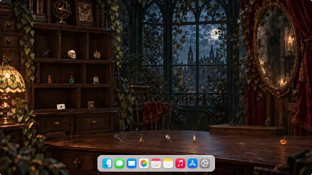 Gothic Curiosity — wallpaper, icons and Dock preview