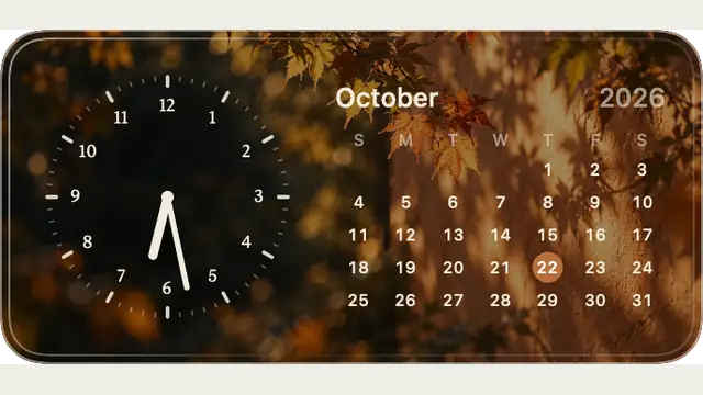 Late Autumn — widget preview with demo data