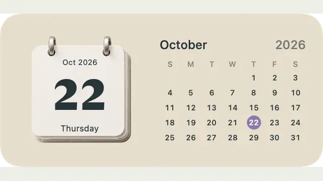Paper Pages — widget preview with demo data