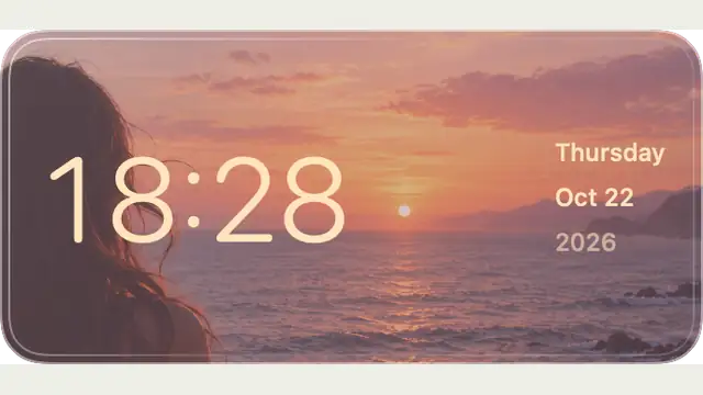 Dusk Lens — widget preview with demo data