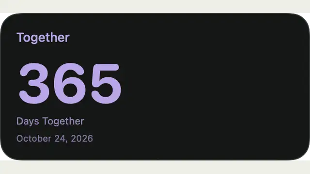 Together — widget preview with demo data