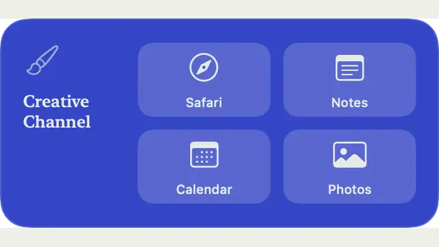 Creative Channel — widget preview with demo data