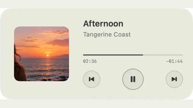 Album Gallery — widget preview with demo data