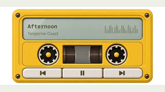 Cassette Diary — widget preview with demo data