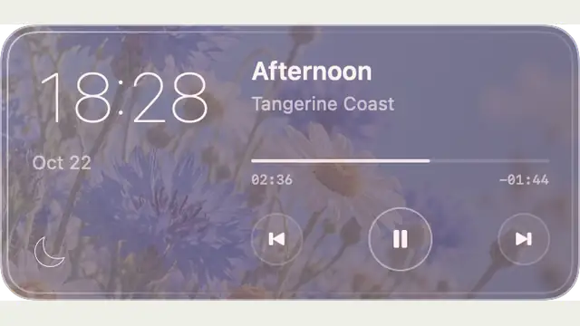 Clear Sound — widget preview with demo data