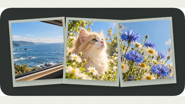 Memory Album — widget preview with demo data