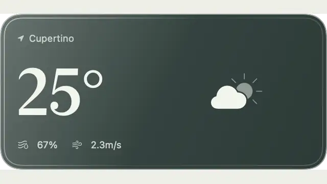 Minimal Temperature — widget preview with demo data