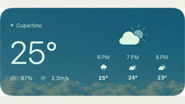 Mint Station — widget preview with demo data