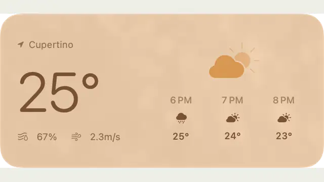 Morning Light — widget preview with demo data